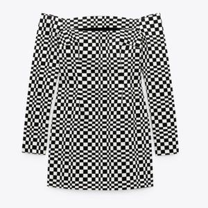 NEW! HP 🥳🥳🥳Zara Checkered Print Mini Dress
